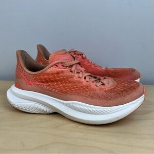 Hoka One One Women’s Size 7.0 B Mach 6 LA Orange White Athletic Running Shoes